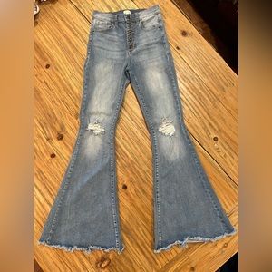 High rise flair jeans